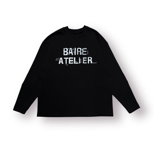 Brush Stroke Long Sleeve Tee (Black)